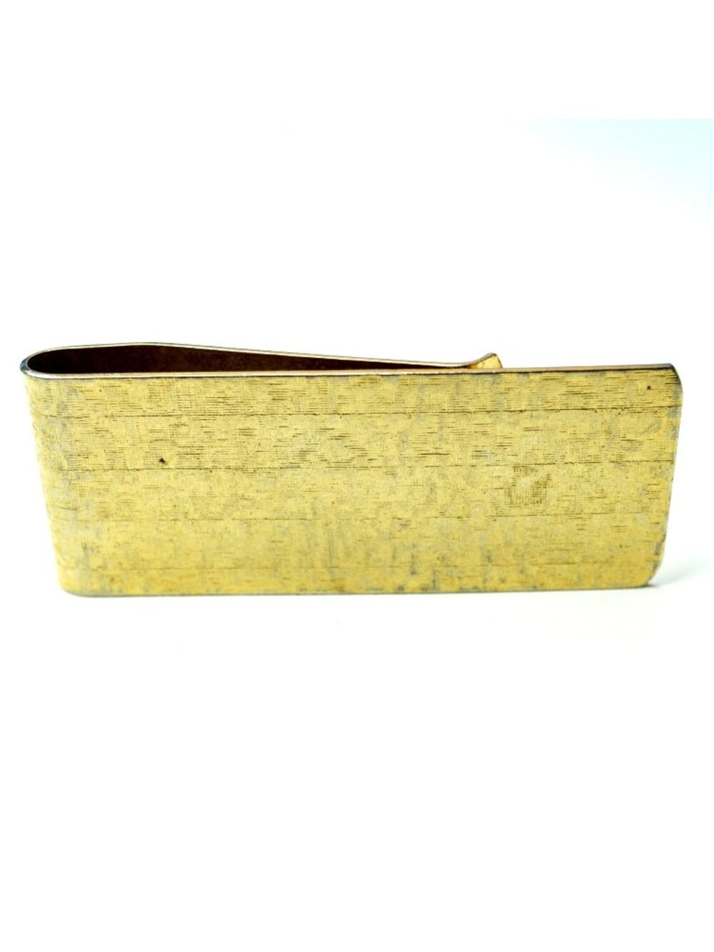 Vintage Gold Tone Textured Money Clip Men's Wallet Cash Holder Slim Minimalist